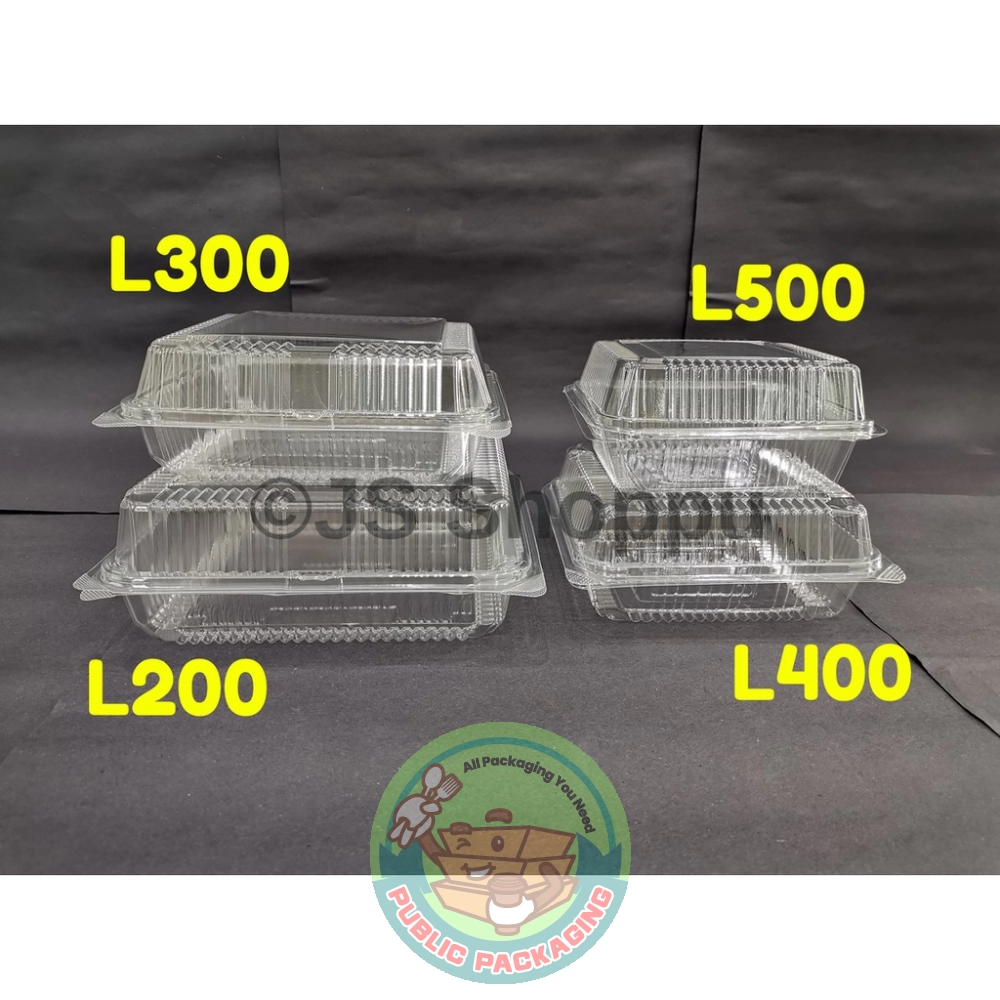 Kuih Container L400 / Disposable Plastic Clear Bakery Container (50pcs卤) / 6