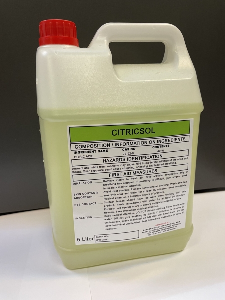 CITRICSOL - Citric Acid Medical Disposable Malaysia, Seremban, Negeri Sembilan Supplier, Suppliers, Supply, Supplies | DIROSYS SOLUTIONS (M) SDN BHD