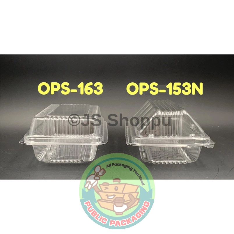 Kuih Container OPS 153 / Disposable Plastic Clear Bakery Container (100pcs+-) / Bakery / Plastic Container