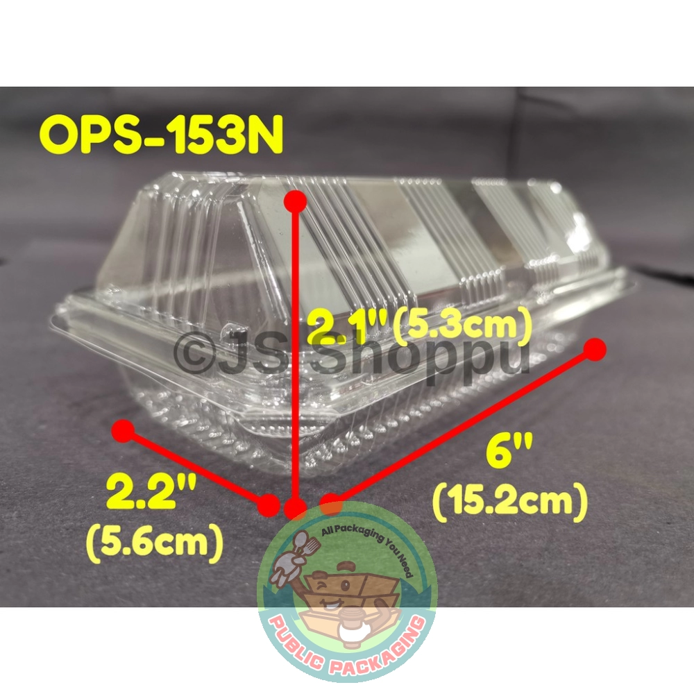 Kuih Container OPS 153 / Disposable Plastic Clear Bakery Container (100pcs+-) / Bakery / Plastic Container