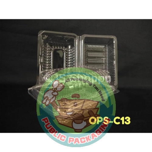 Kuih Container OPS-C13 / Disposable Plastic Clear Bakery Container (50pcs+-) / OP C13 / OPSC13