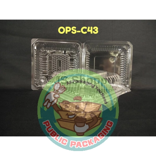 Kuih Container OPS-C43 / Disposable Plastic Clear Bakery Container (100pcs+-) / OPSC43 / C43 / OPC43