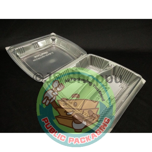 3 Compartment Lunch Box (50pcs卤) BX 190 / BX190 / Disposable PP Lunch Box / Kotak Nasi