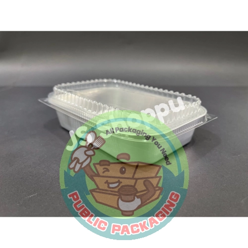 4363-P Aluminium Foil Tray with Clear Lid (5 sets 卤) Rectangle / Rectangular My Chef Foil Tray 4363 - P