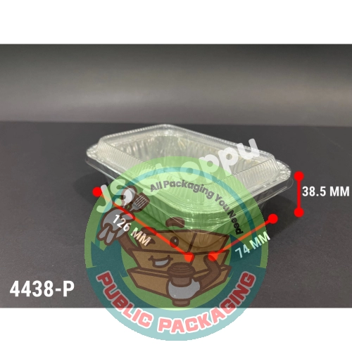 4438-P Aluminium Foil Tray with Clear Lid (5 sets 卤) / Bulat / Round / Foil Tray 4438 - P