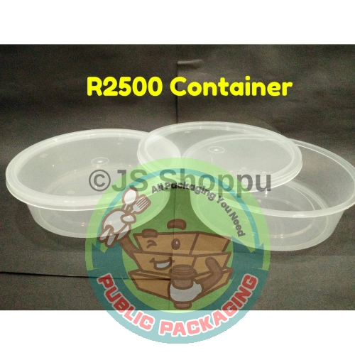 R2500 Round Disposable Plastic Food Container (30pcs+- )