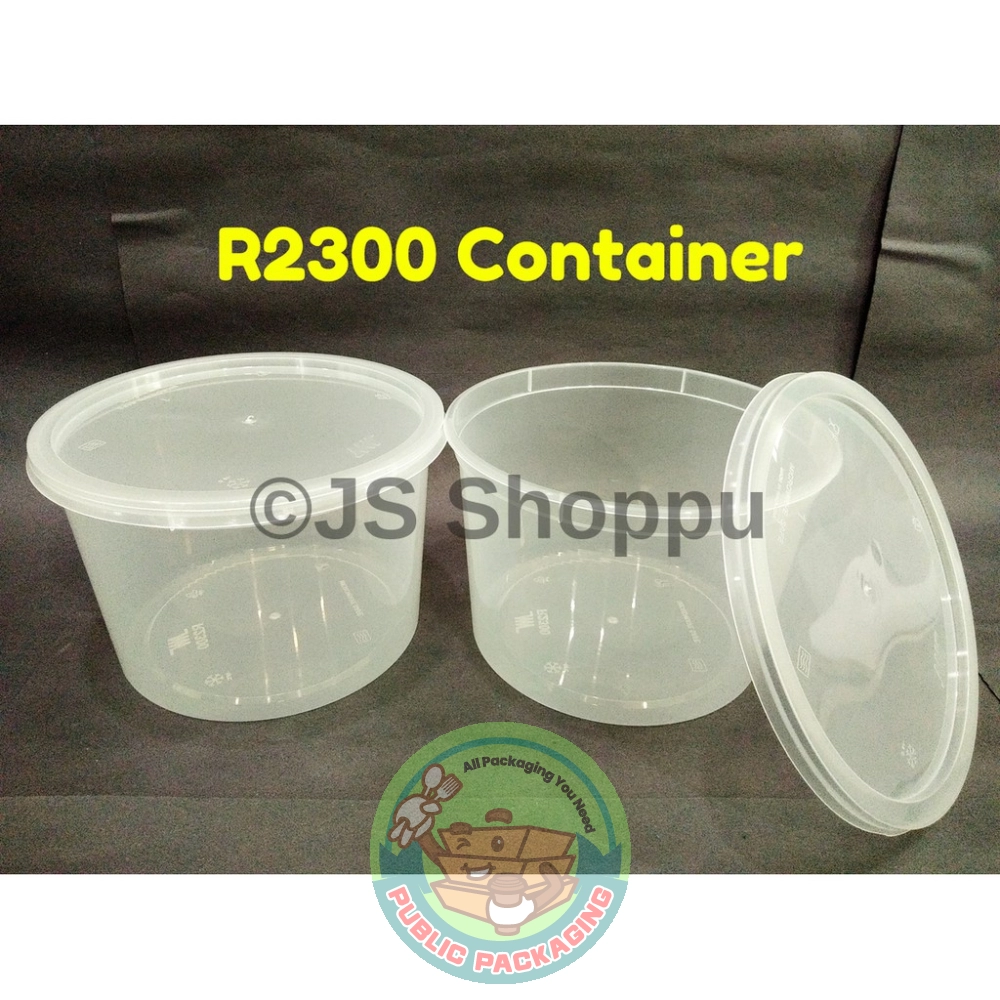 R2300 Round Disposable Plastic Food Container (25pcs+- )