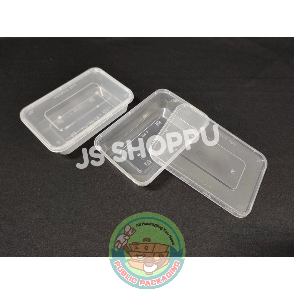 500ml Rectangular Plastic Disposable Food Container (50pcs+-)