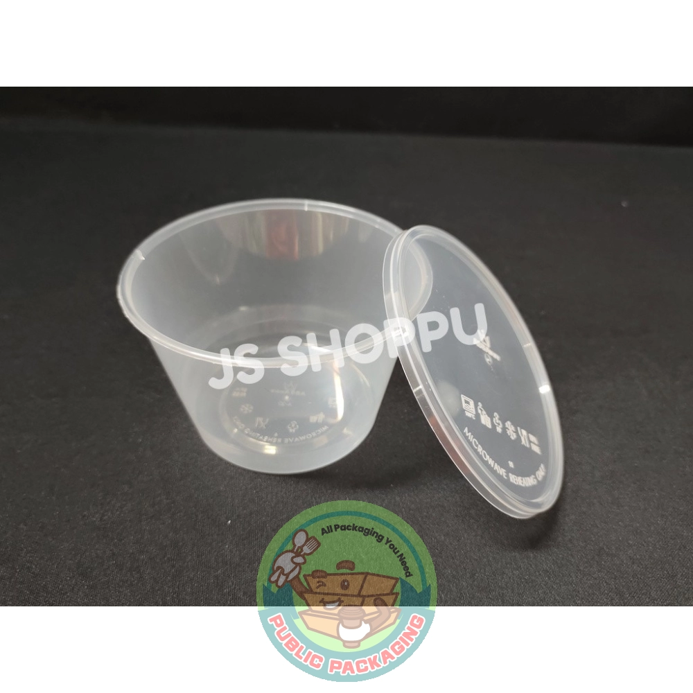 20oz Round Disposable Plastic Food Container (50pcs+- )