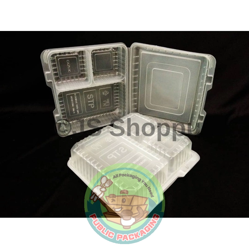 3 Compartment Lunch Box (50pcs卤) STP CA253C / Disposable PP Lunch Box / Kotak Nasi