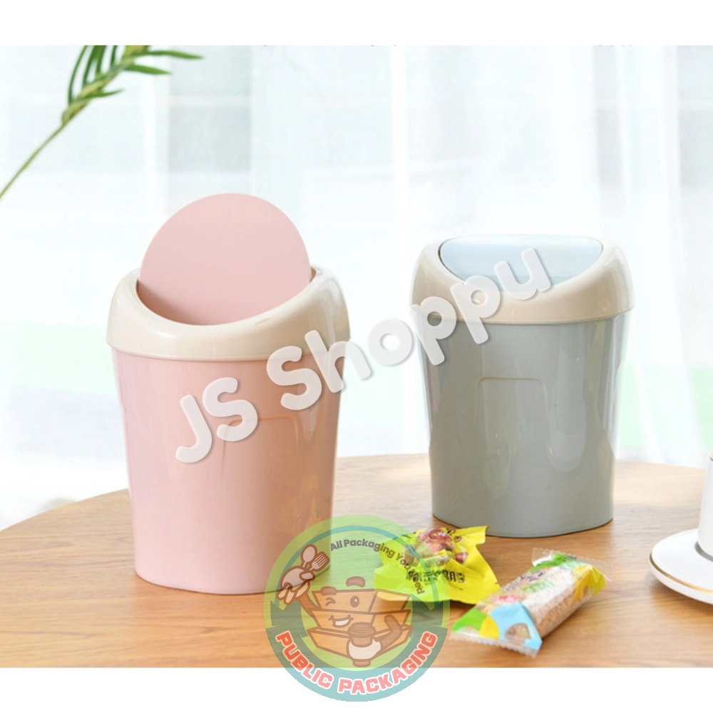 Creative Desktop Shake Lid Mini Trash Bin 创意桌面摇盖迷你垃圾桶