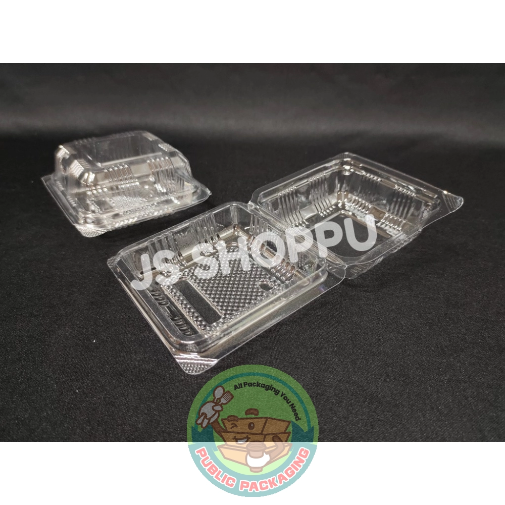 Kuih Container L061 / Disposable Plastic Clear Bakery Container (100pcs卤) / Plastic Container / Cakebox