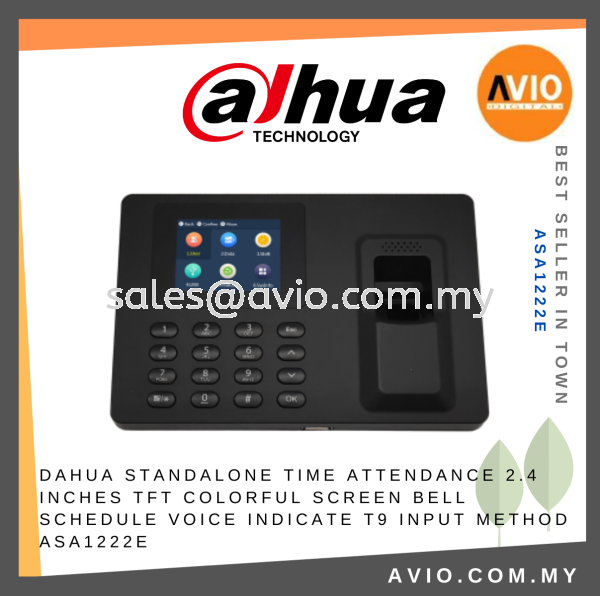 Dahua Time Attendance Control Terminal Fingerprint & Password Support Schedule Bell 2.4" Colorful Screen ASA1222E DOOR ACCESS CONTROL DAHUA Johor Bahru (JB), Kempas, Johor Jaya Supplier, Suppliers, Supply, Supplies | Avio Digital