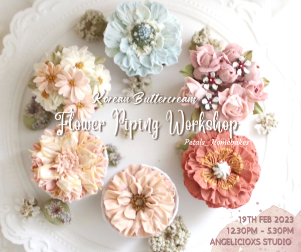 Korean Buttercream Flower Cupcakes Piping Class Baking Workshop Baking & Culinary Kuala Lumpur (KL), Malaysia, Selangor, Danau Desa Class, Lesson, Workshop | Angelicioxs Studio