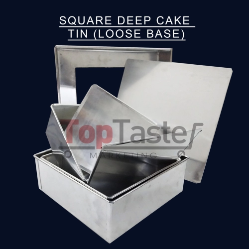 SQUARE DEEP CAKE TIN (LOOSE BASE)