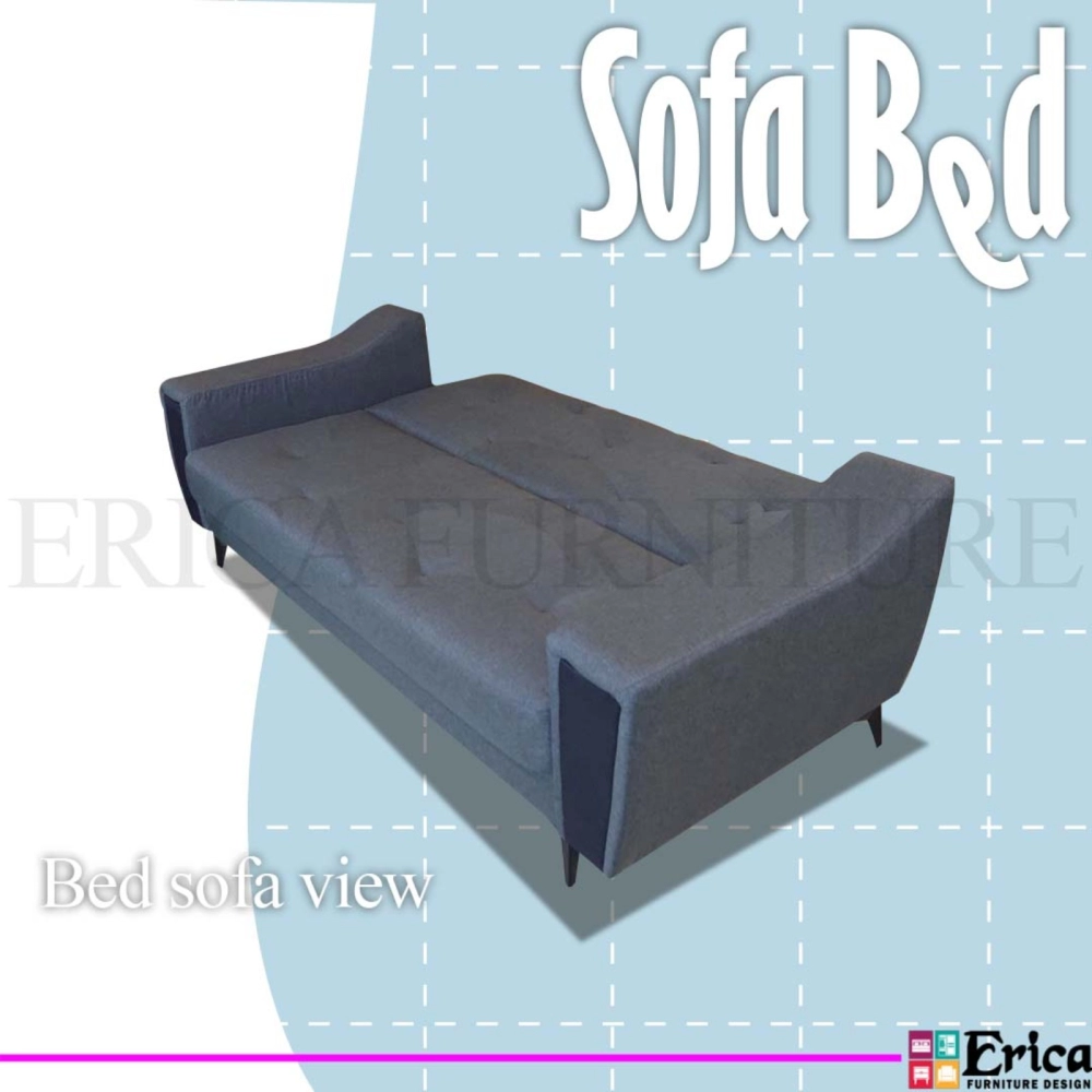 SOFA BED 008 - 3 SEATER (BROWN/GREY)