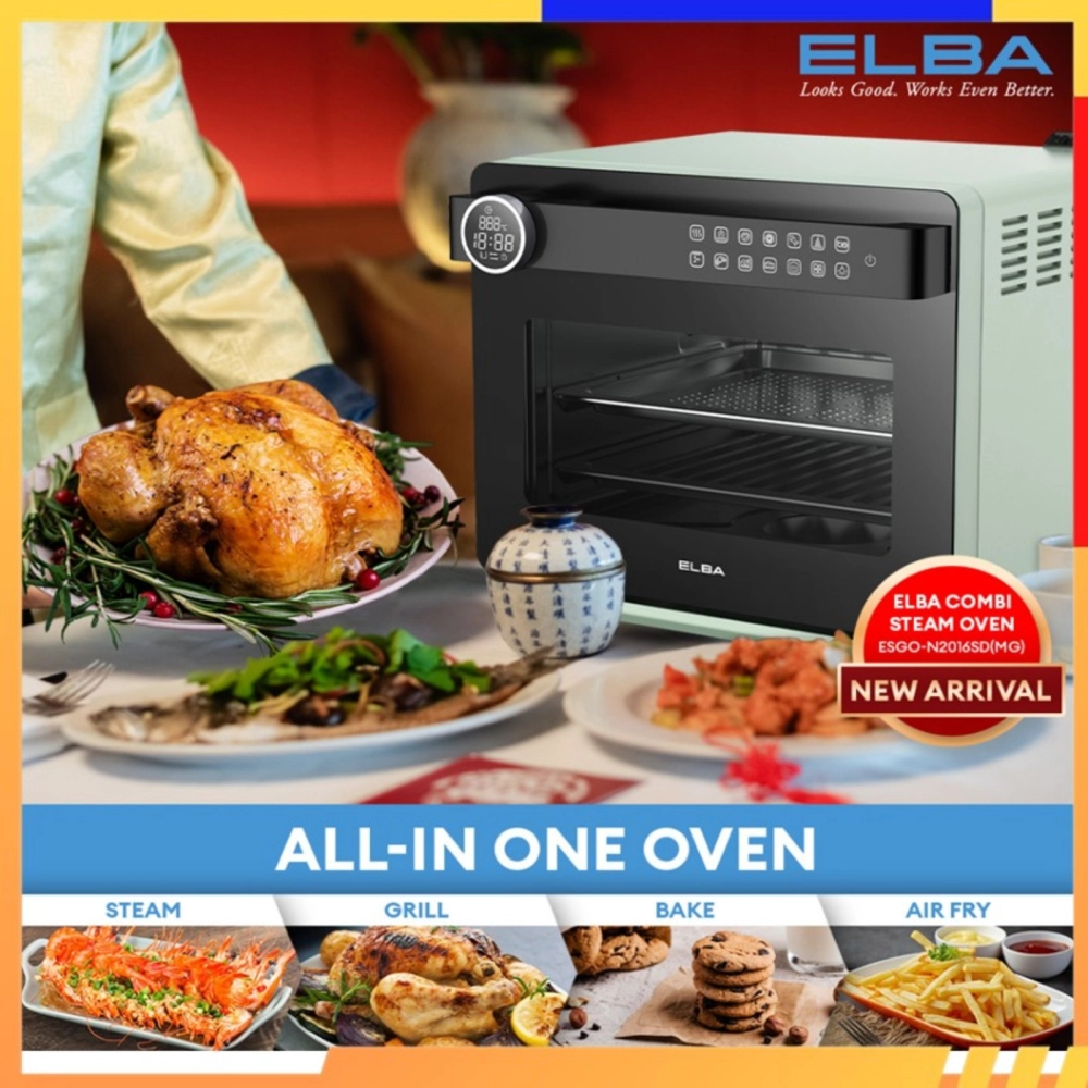 ELBA Combi Steam Oven ESGO-N2016SD(MG) - All in One Oven for Steam, Steam & Grill and Air Frying (20L)