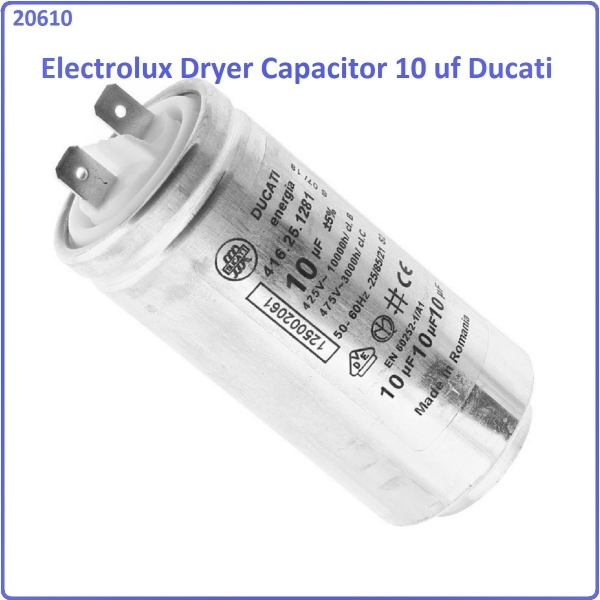 Code: 20610 Electrolux EDH9038BEWA Dryer Capacitor 10uf Ducati Washer / Dryer Capacitor ICAR Italy Capacitor Parts Melaka, Malaysia Supplier, Wholesaler, Supply, Supplies | Adison Component Sdn Bhd