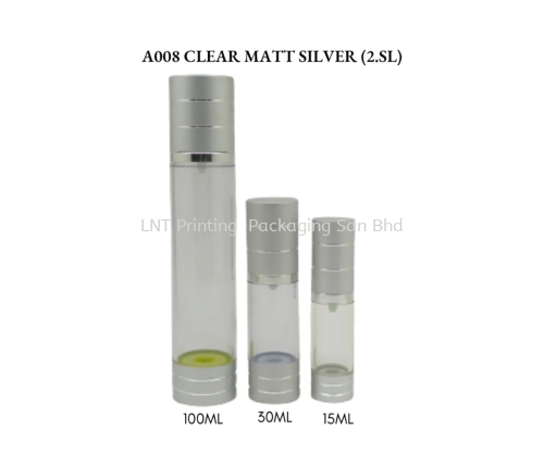 A008 Clear Matt Silver (2Silver Line) Cap