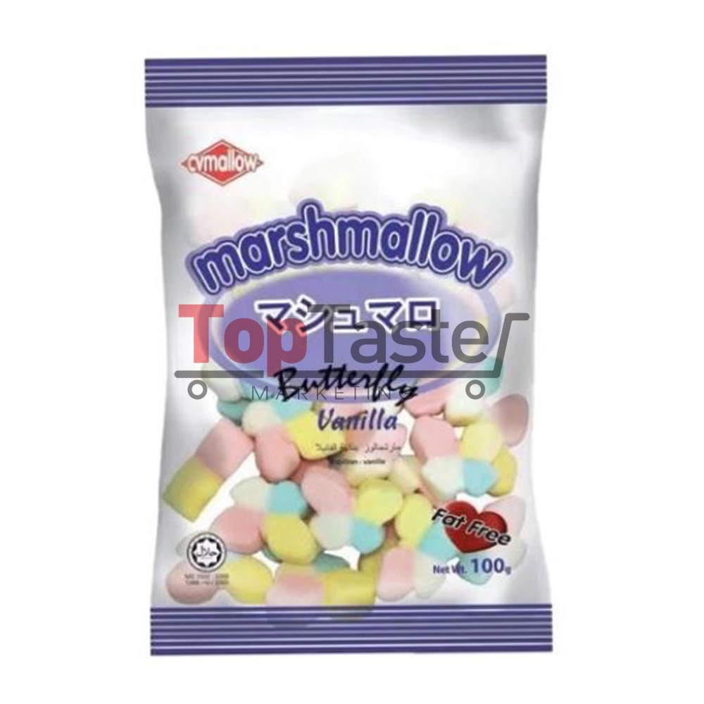 MARSHMALLOW BUTTERFLY 100GMS X 24BAGS