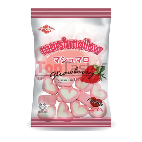 MARSHMALLOW STRAWBERRY 100GMS X 24BAGS