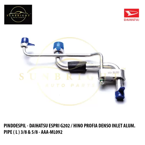 PINDDESPIL - DAIHATSU ESPRI G202 / HINO PROFIA DENSO INLET ALUM. PIPE ( L ) 3/8 & 5/8 - AAA-ML092