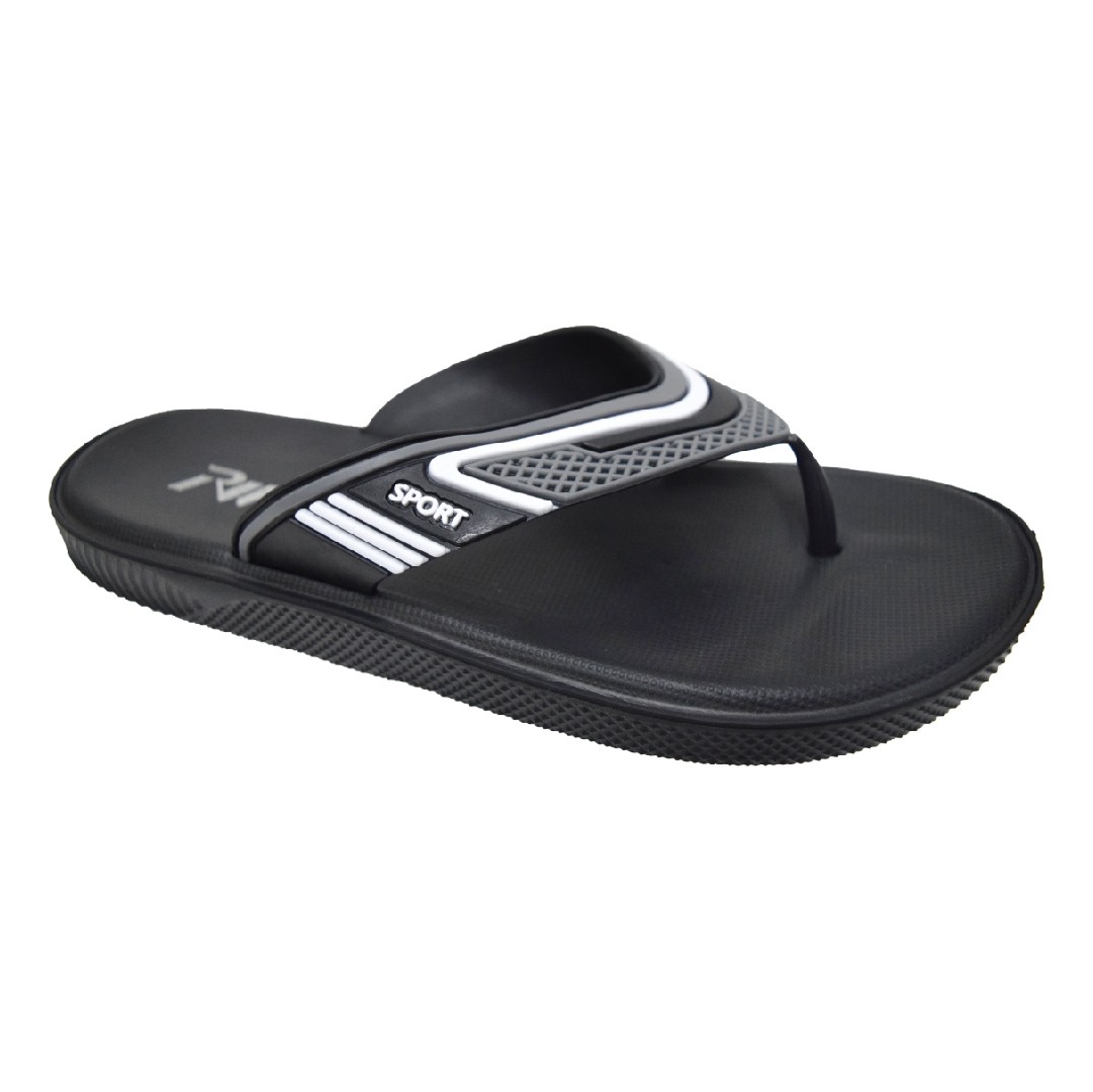 MEN SLIP ON THONG EVA SLIPPERS RW 094 BK T.T Men Slippers PVC