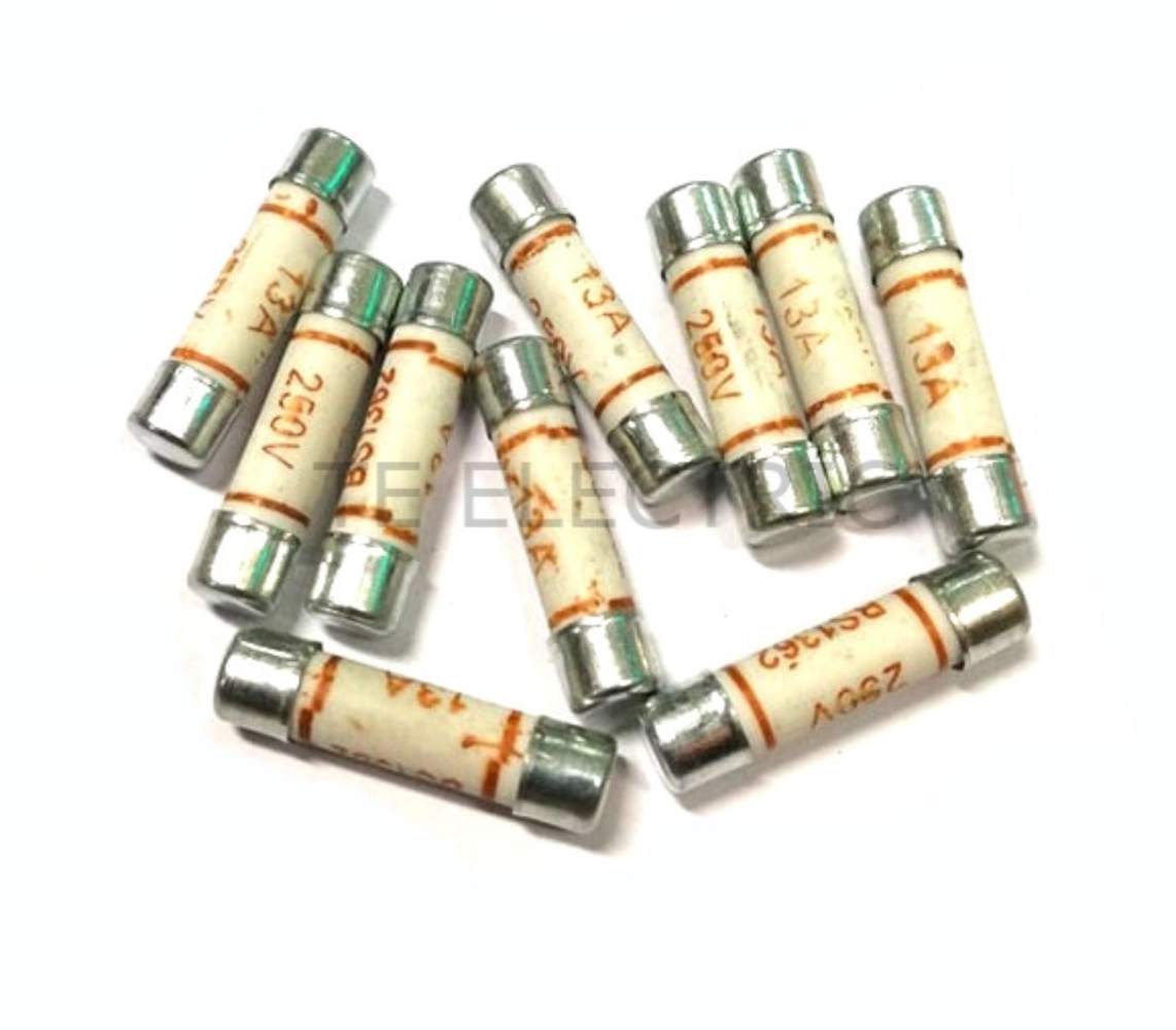 13A PLUG TOP FUSE / SWITCH FUSE / REPLACEMENT CERAMIC FUSE 25MM X 6MM