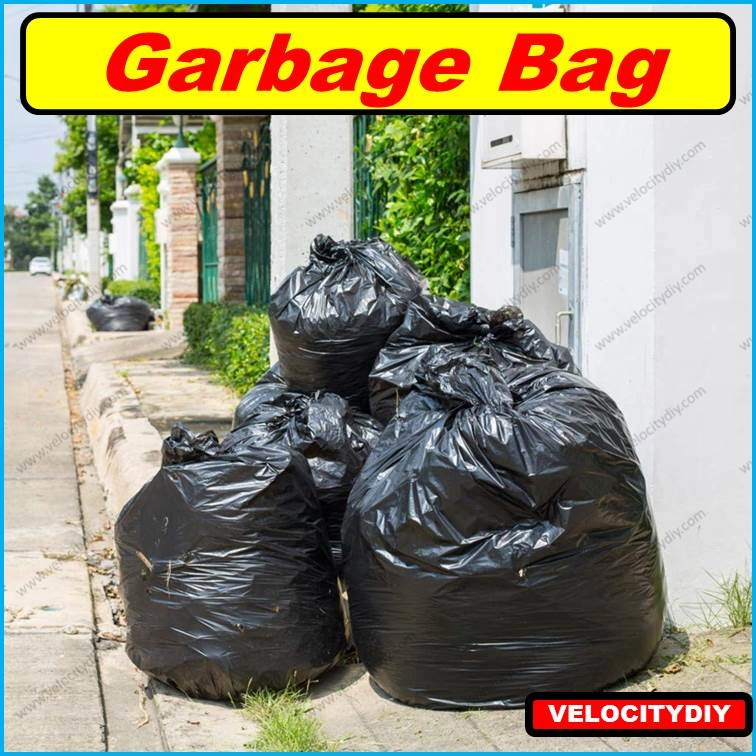 （特大垃圾袋）Extra Big Garbage Bag Plastic Bag Trash Bag Rubbish Bag Beg Sampah Beg Hitam