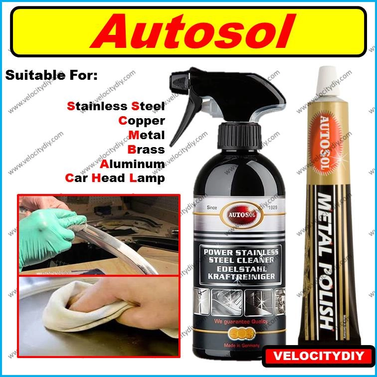 （打蜡膏/磨砂膏）Autosol Metal Polish Car Polish Engine Polish Antique Polish Brass Polish Kilat Tembaga