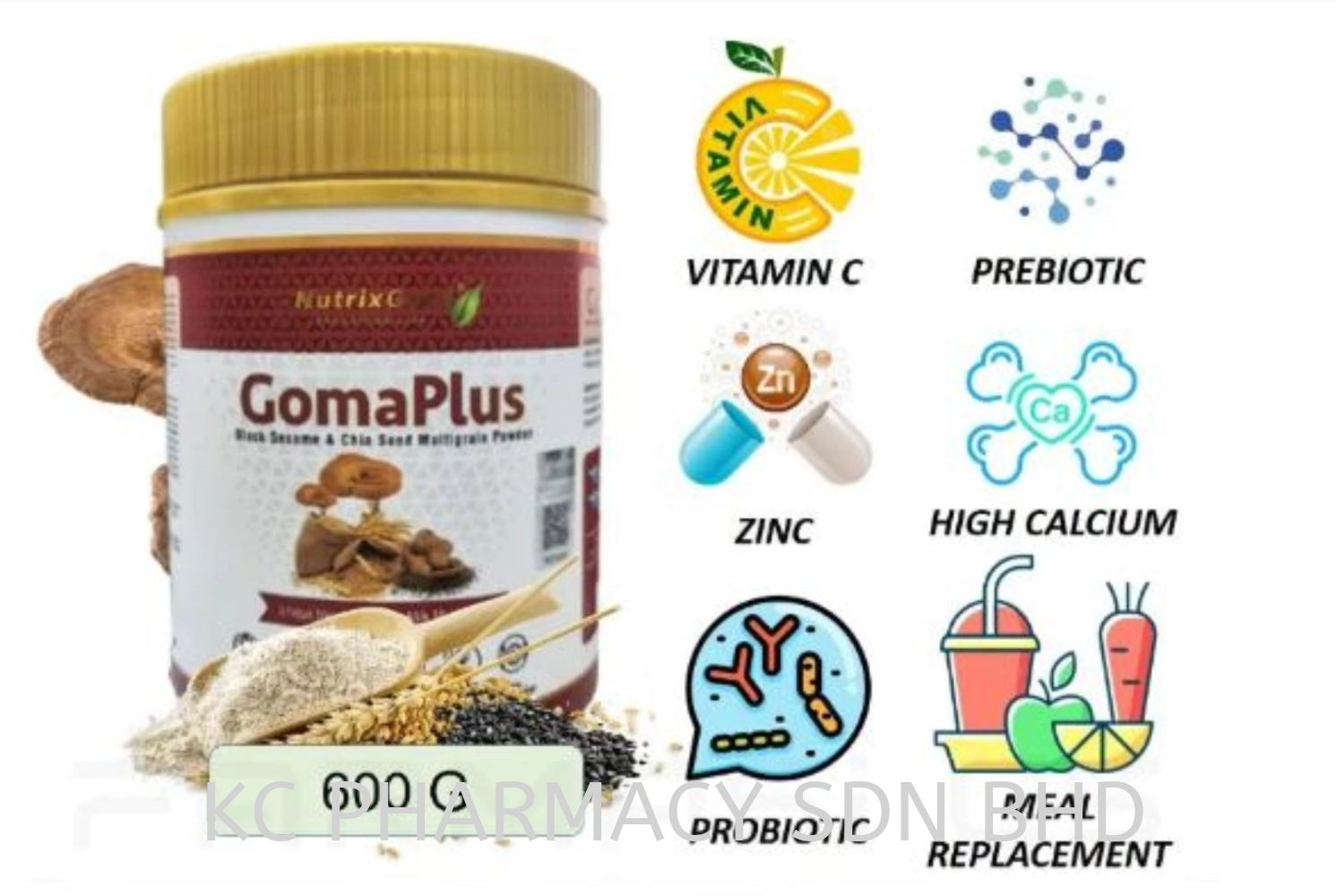 (NEW PACKING) NUTRIXGOLD GOMAPLUS 600g