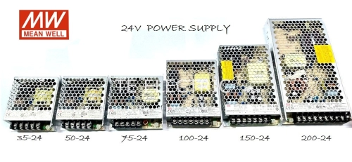 (ORIGINAL) MEANWELL 24V POWER SUPPLY 1.5A 35W / 2.2A 50W / 3.2A 75W / 4.5A 100W / 6.5A 150W / 8.3A 200W