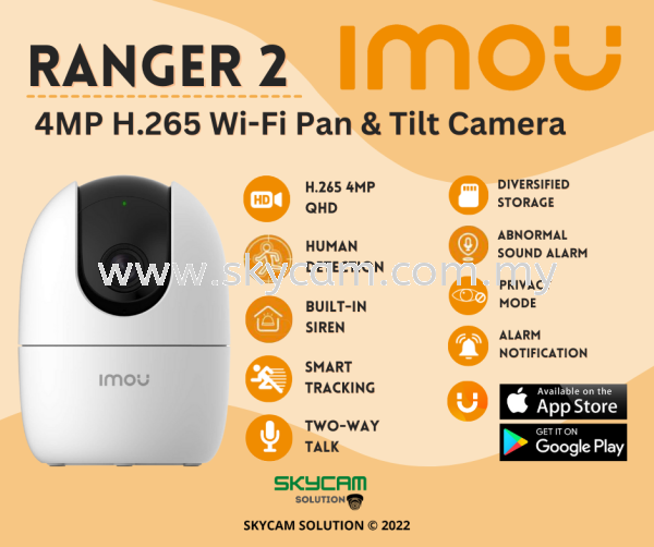 IMOU RANGER 2 4MP Wireless CCTV CCTV System Selangor, Kajang, Kuala Lumpur  (KL), Malaysia Installation, Supplier,