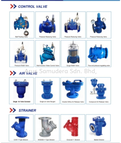 CONTROL VALVE VALVE Malaysia, Perak Supplier, Suppliers, Supply, Supplies | Arus Samudera Sdn Bhd