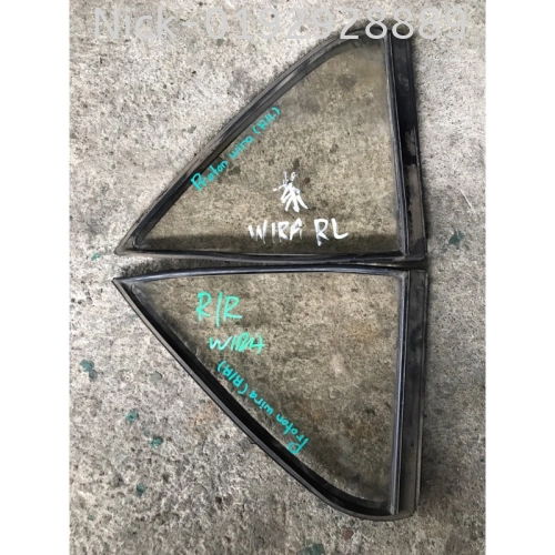 PROTON WIRA REAR TRIANGLE GLASS ( CROMAX )