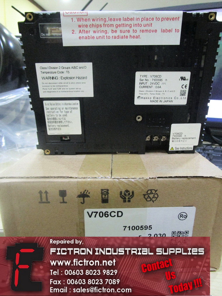 V706CD HAKKO Touch Operation Flat Panel Supply Repair Malaysia Singapore Indonesia USA Thailand