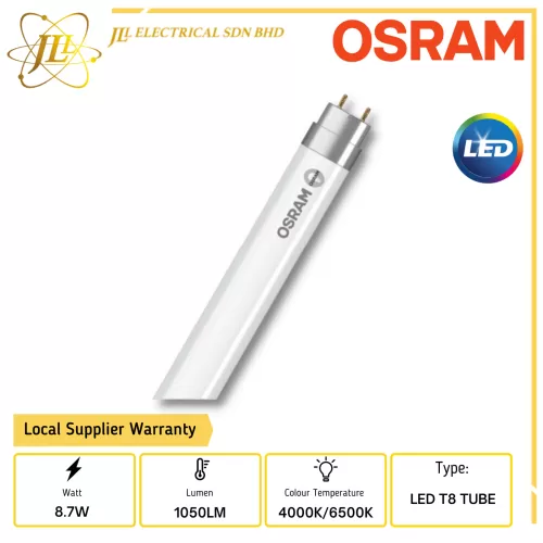 OSRAM ST8A-EM 8.7W 220-240V 1050LM 2FFET LED T8 TUBE [4000K/6500K]