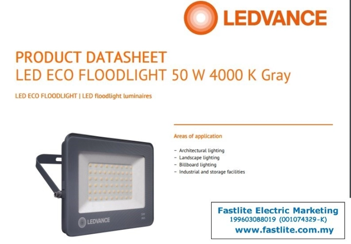 LEDVance LED ECO 50W 4000K LED Floodlight