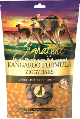 Zignature Ziggy Bars Kangaroo Formula Dog 