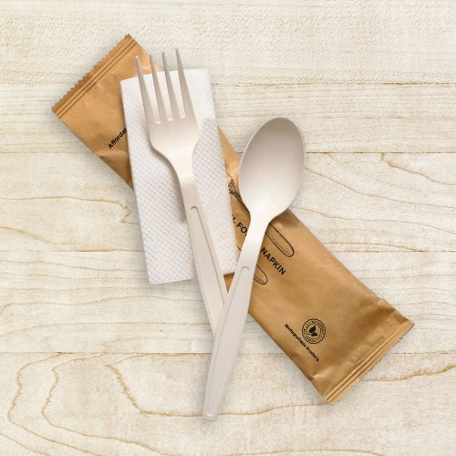 Wooden & Cornstarch Cutlery Set