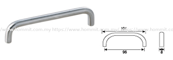 U Chrome Door Handle Door Knobs & Handles Selangor, Malaysia, Kuala Lumpur (KL), Klang Supplier, Suppliers, Supply, Supplies | HOMMIT HARDWARE TRADING SDN. BHD.