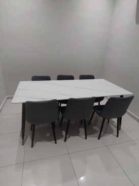 Ceramic Dining Table | Dining Chairs | Dining Set deliver to Bandar Tasek Mutiara Penang Perak Kedah