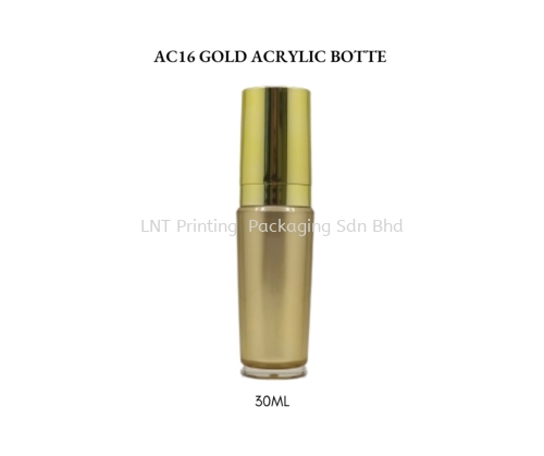 AC16 GOLD ACRYLIC BOTTLE + LIGHT GOLD CAP