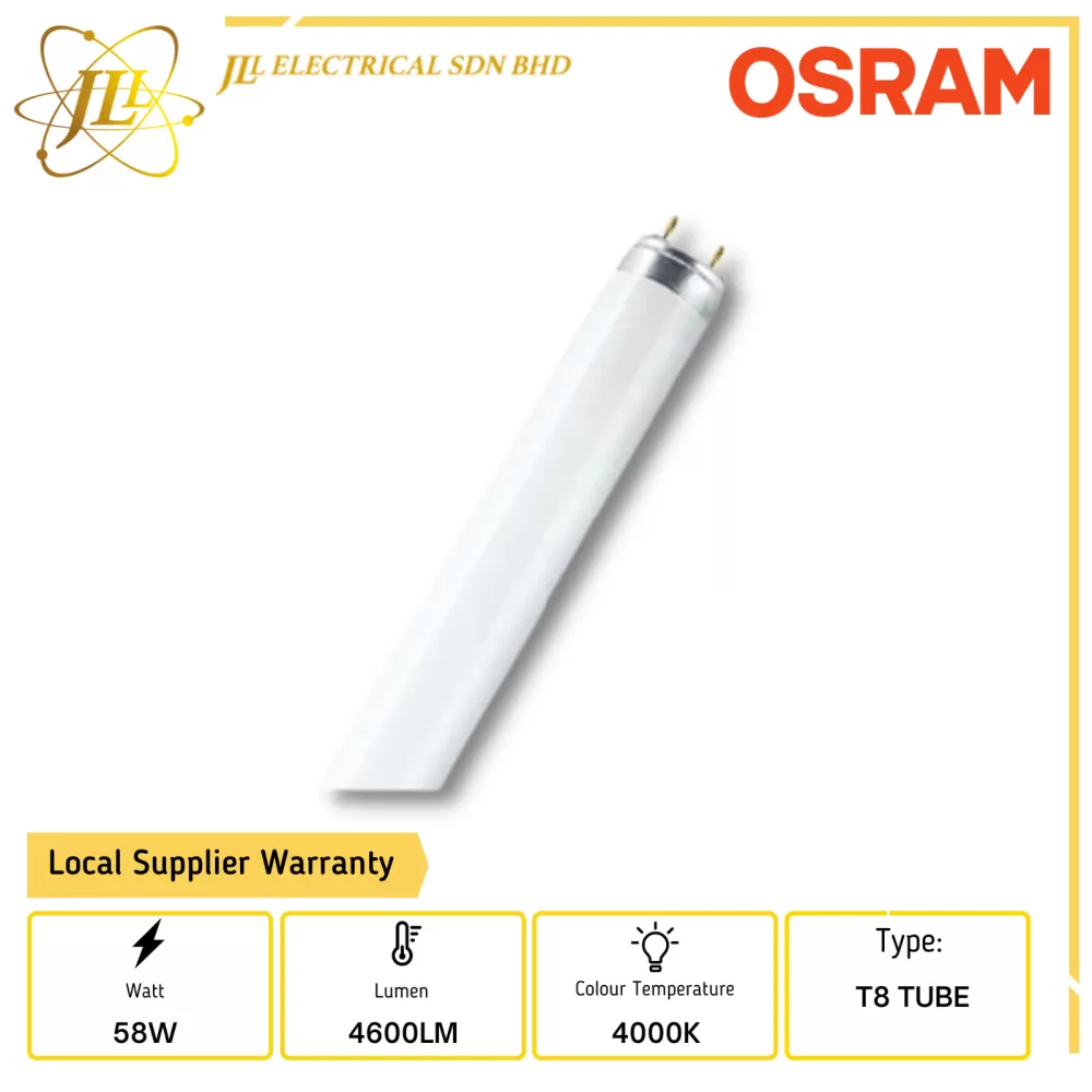 OSRAM L58W/940 4000K T8 TUBE Kuala Lumpur (KL), Selangor, Malaysia  Supplier, Supply, Supplies, Distributor | JLL Electrical Sdn Bhd