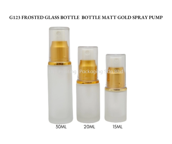 G123 FROSTED GLASS BOTTLE WITH SPRAY PUMP