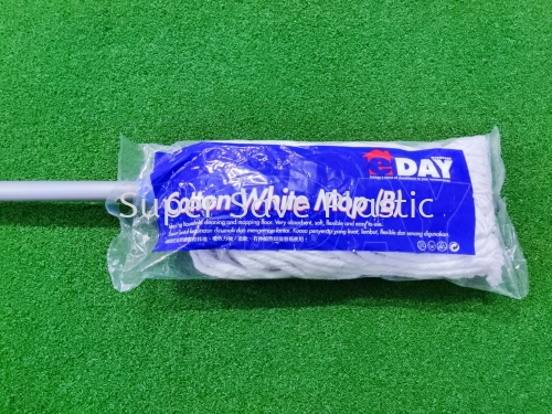 1040012S COTTON WHITE MOP(B)WITH HANDLE