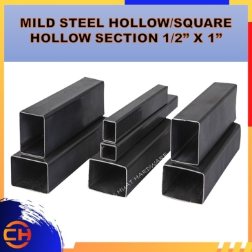 MILD STEEL HOLLOW/SQUARE HOLLOW SECTION/BESI HOLLOW 1/2" X 1" X 6MTR (12MM X 25MM )(1.0MM/1.2MM/1.6MM+/-)