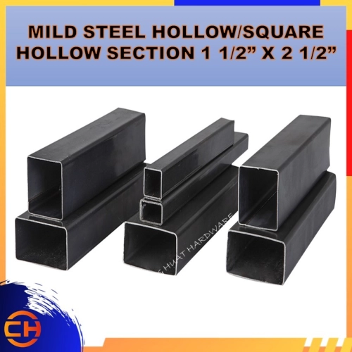 MILD STEEL HOLLOW/SQUARE HOLLOW SECTION/BESI HOLLOW 1 1/2" X 2 1/2" X 6MTR (38MM X 65MM )(1.2MM/1.6MM/1.9MM/2.3MM /3.0MM+/-)