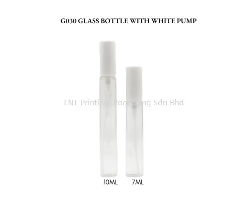 10ml,7ml Clear Glass Bottle + White Spray