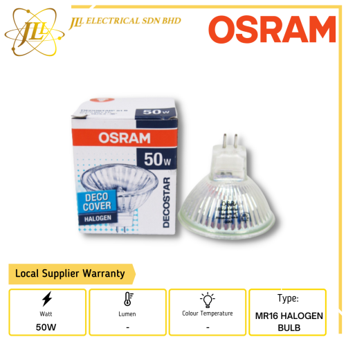 OSRAM DECOSTAR 46870 50W MR16 HALOGEN BULB Kuala Lumpur (KL), Selangor,  Malaysia Supplier, Supply, Supplies, Distributor | JLL Electrical Sdn Bhd